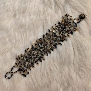 Dalmatian Jasper and Seed Bead Bracelet